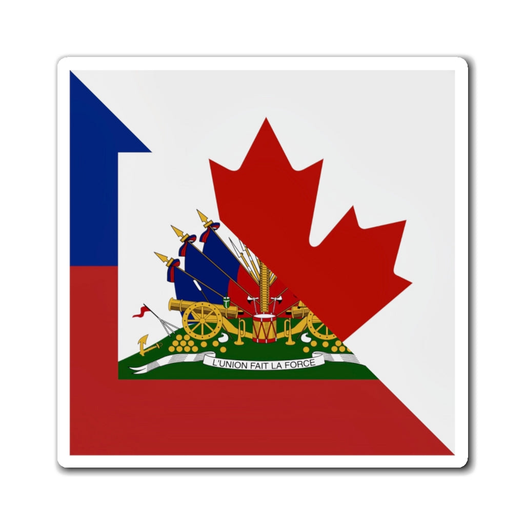 Haitian Canadian Flag | Half Haiti Canada Canadien Magnet