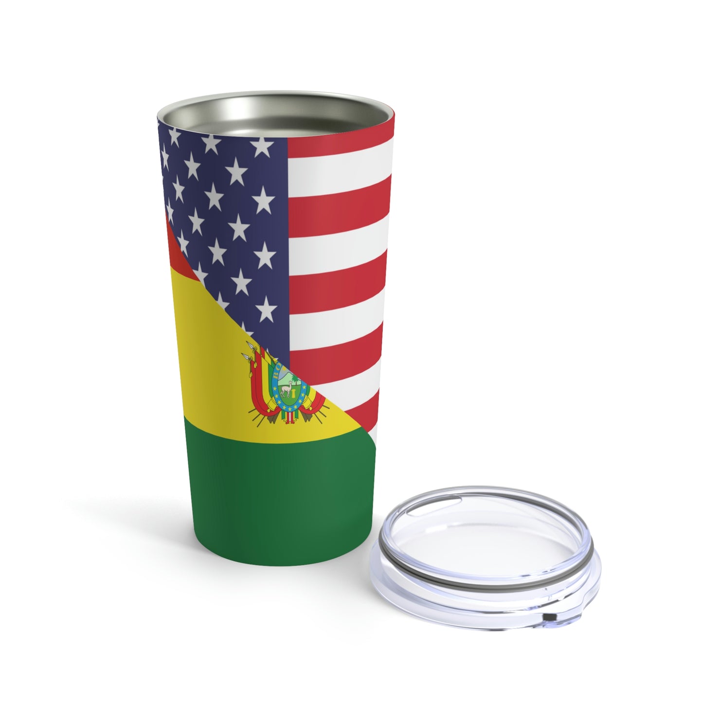 Bolivian American Flag Bolivia USA Half Tumbler 20oz