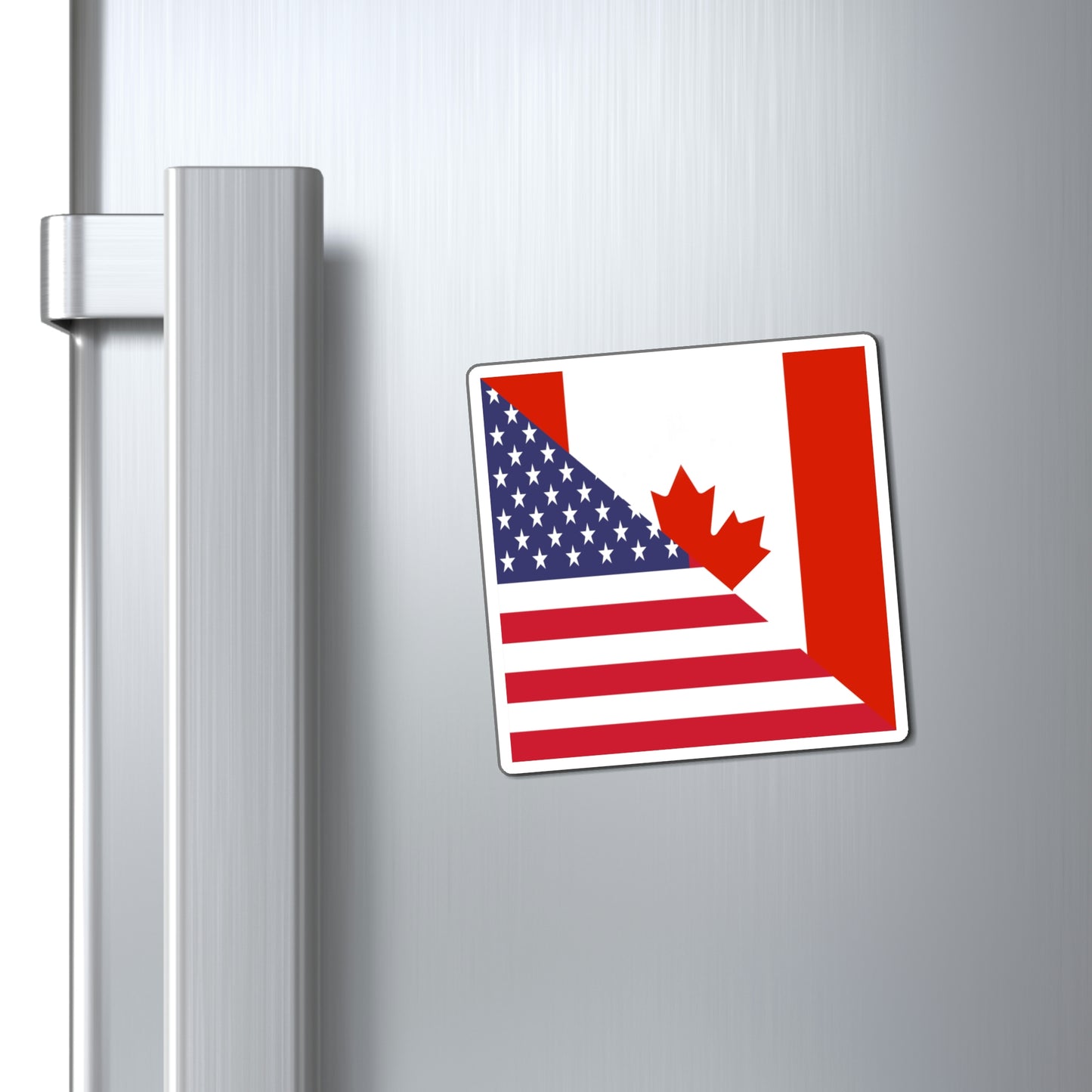 Canadian American Flag Canada USA Magnet