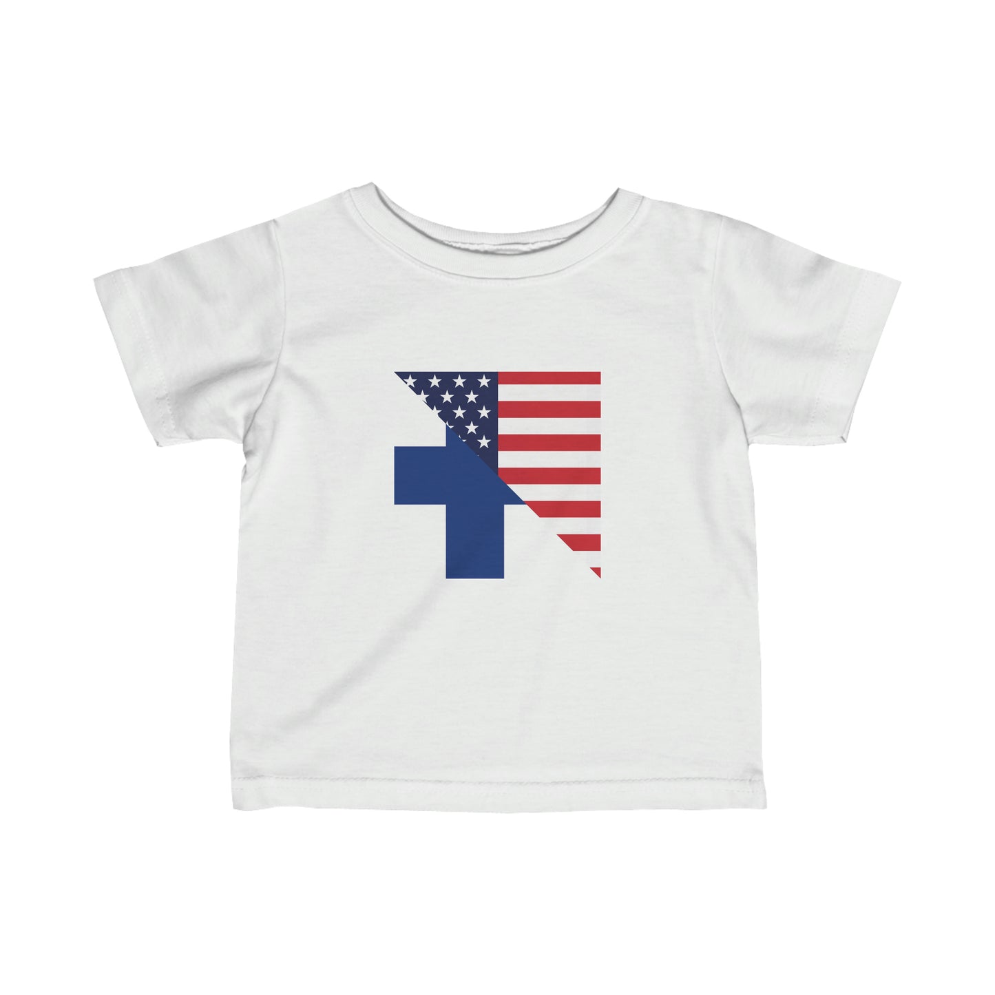 Infant Finnish American Flag Finland USA Toddler Tee Shirt