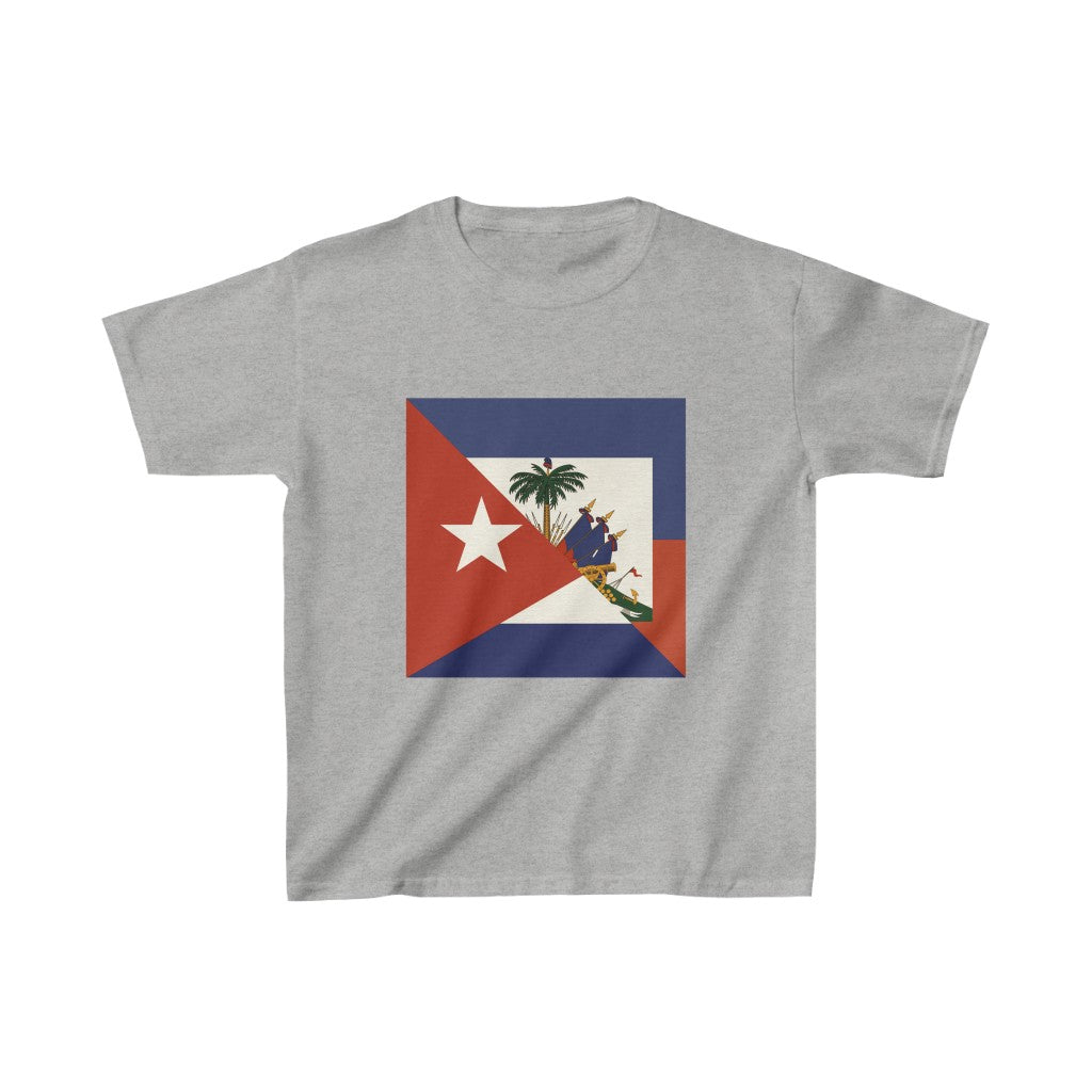 Kids Haiti Cuba Flag | Haitian Cuban Ayiti Cubano T-Shirt | Unisex Tee Shirt