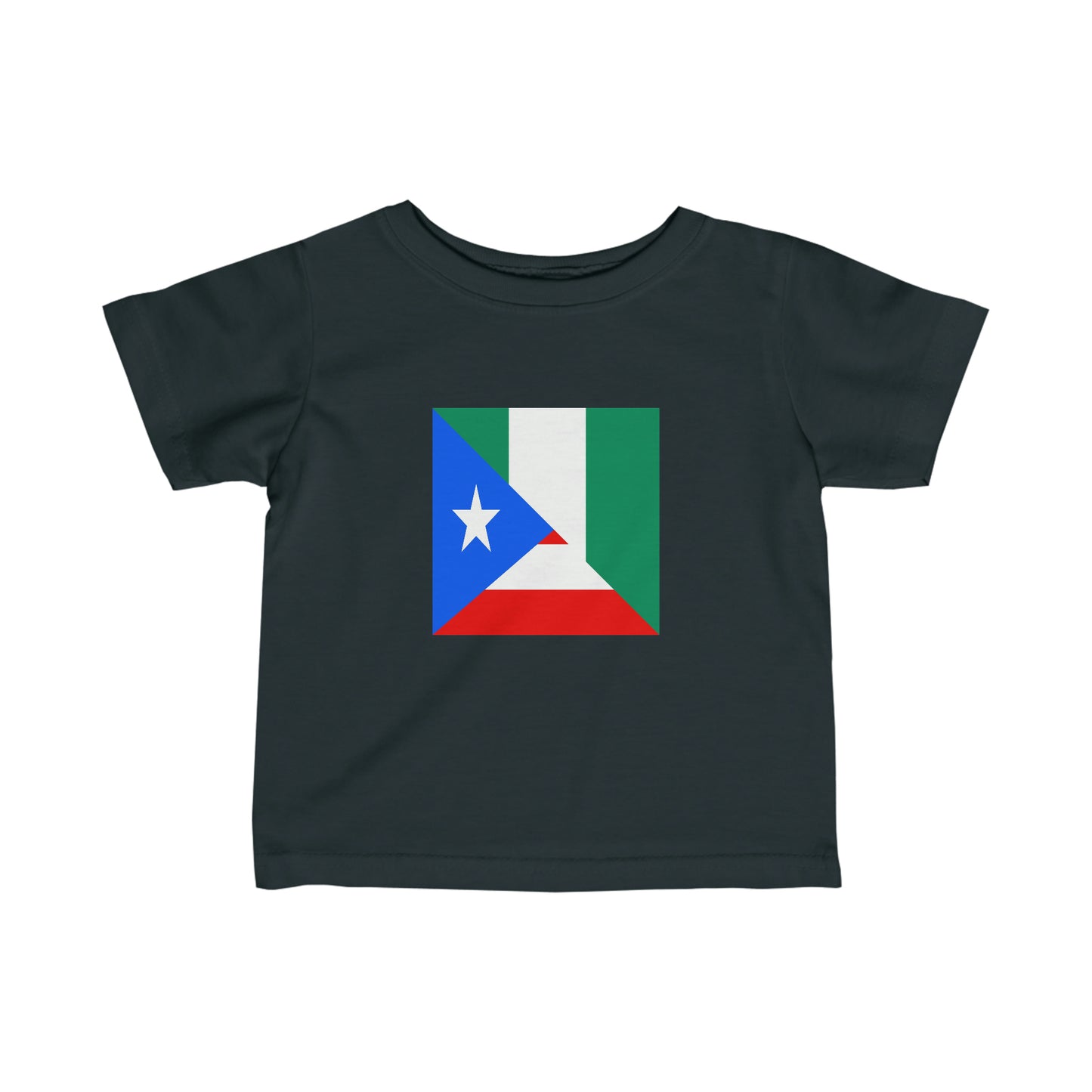 Infant Nigerian Puerto Rican Flag Nigeria PR Toddler Tee Shirt