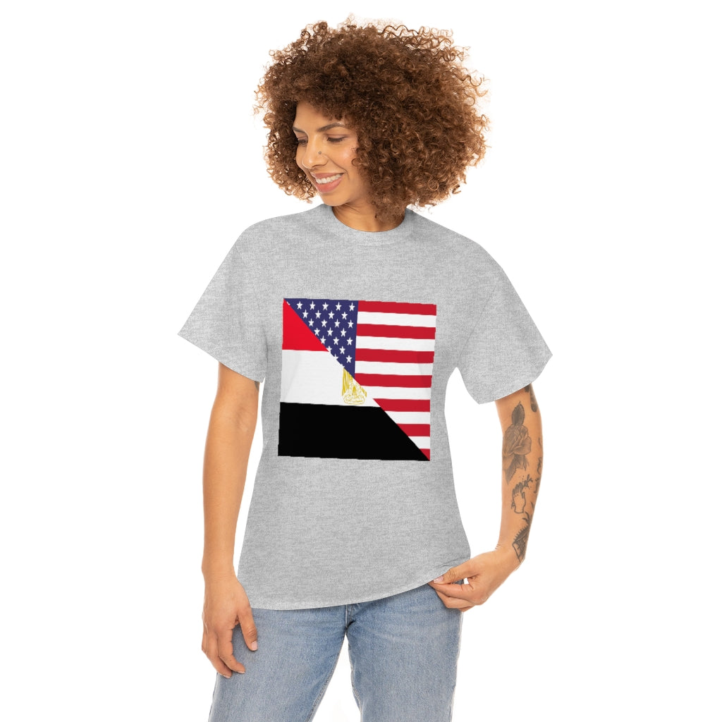 Egyptian American Flag Unisex Tee Shirt | Egypt Tshirt