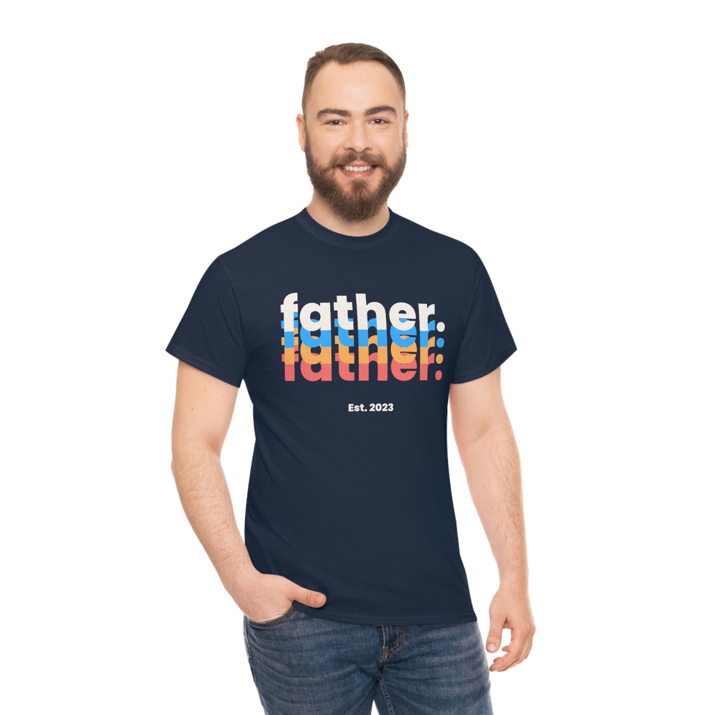 Father Est 2023 Fathers Day Gift for Dad T-Shirt | Unisex Tee Shirt