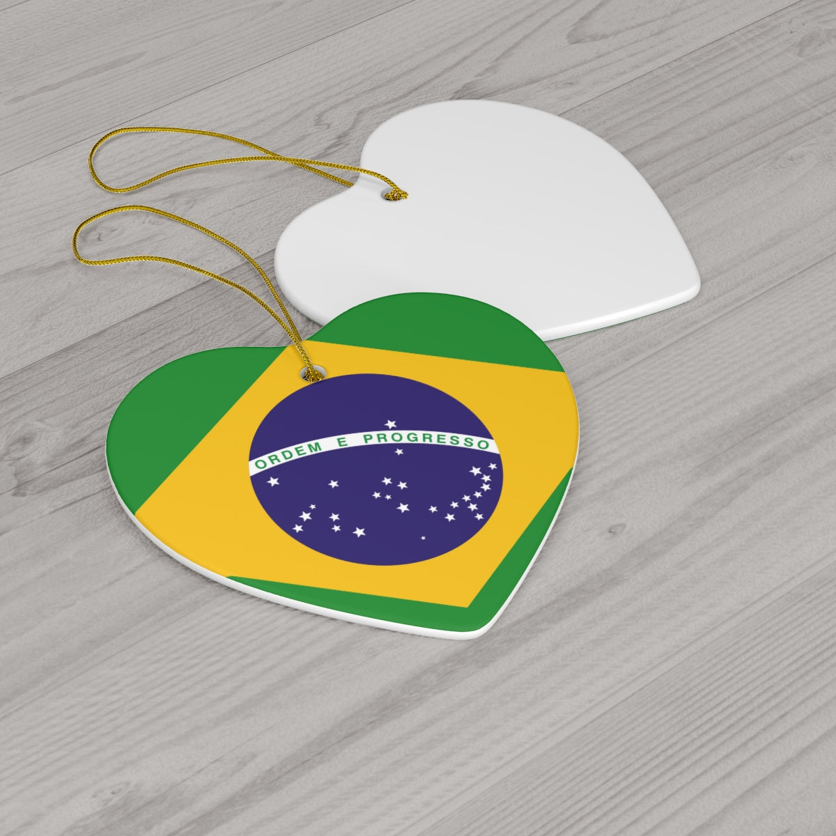 Brazil Flag Ceramic Ornaments | Brazilian Brasil Christmas Tree