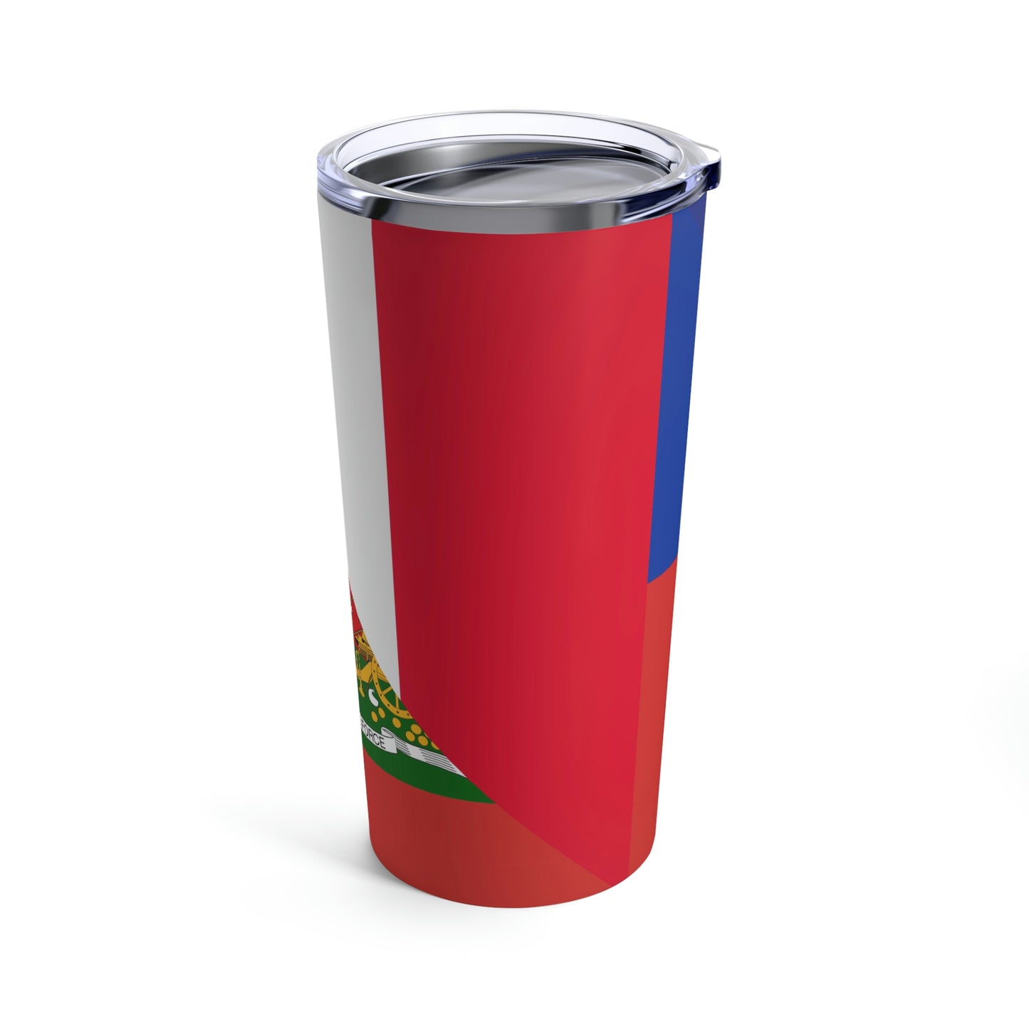 Haitian French Flag Half Haiti France Tumbler 20oz Beverage Container