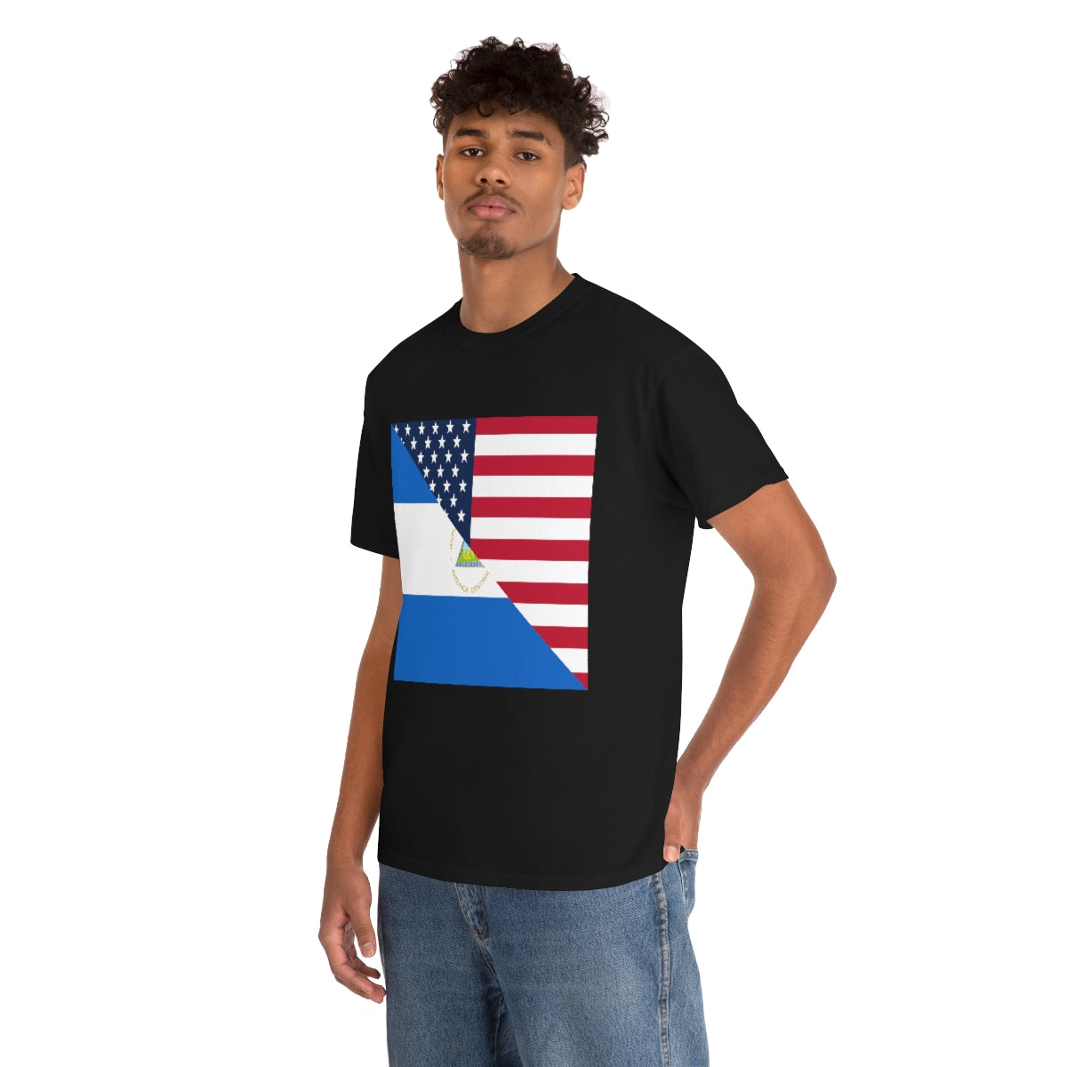 Nicaragua American Flag T-Shirt | Unisex Nicaraguan USA Tee Shirt