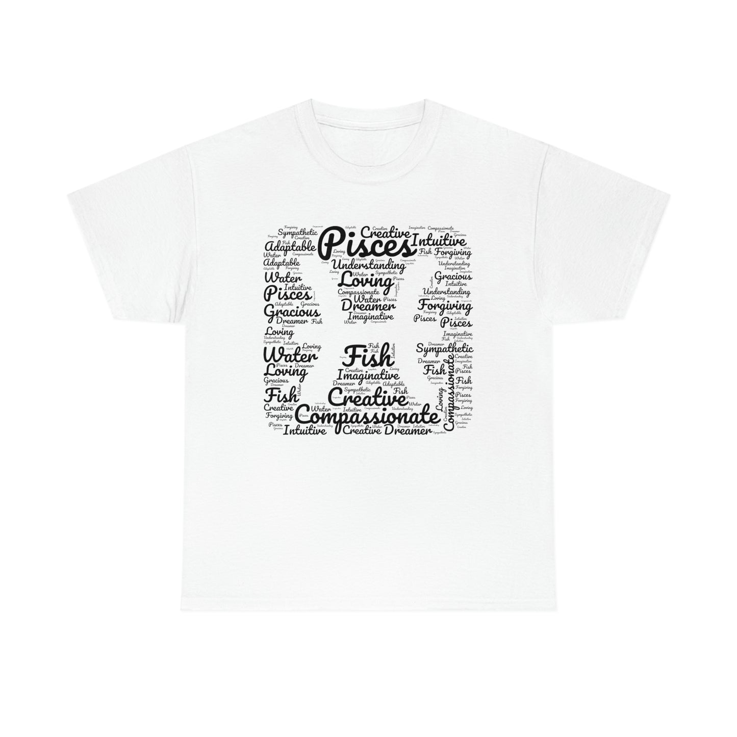 Pisces Zodiac Sign Tee Shirt | Astrology Shapecloud Men Women Clothing