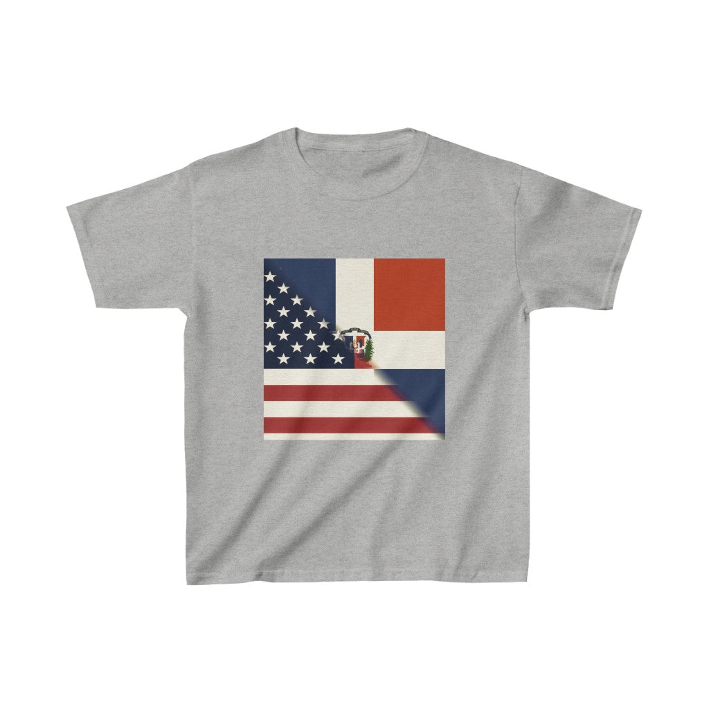 Kids Dominican Republic America Flag | US D.R. T-Shirt | Unisex Tee Shirt