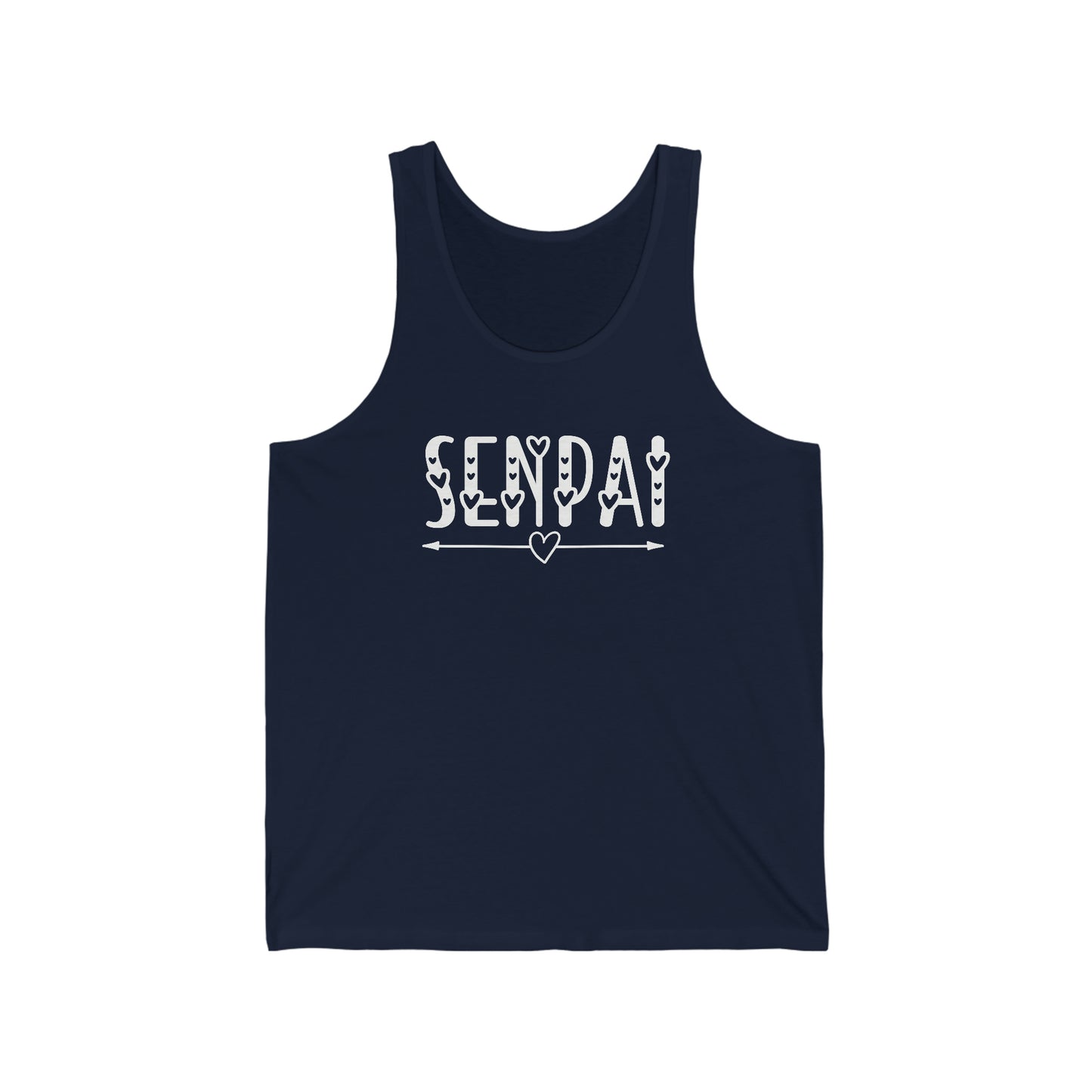 Senpai Hearts Anime Unisex Tank Top