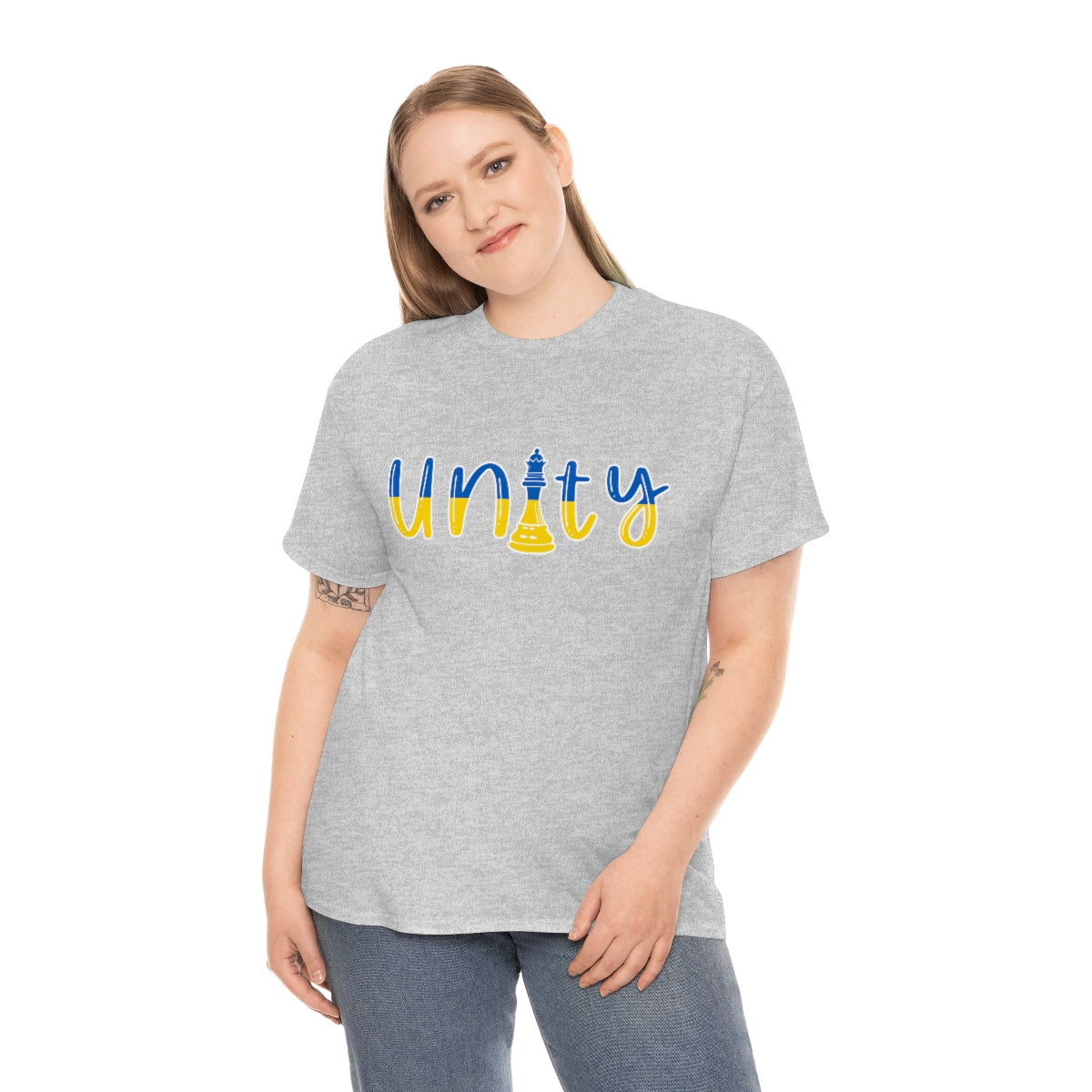 Ukraine Unity Queen Chess Piece Shirt | Unisex Ukrainian Flag T-Shirt