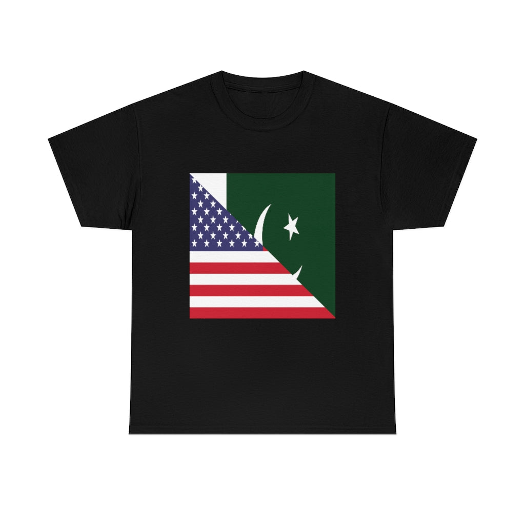 Pakistani American Flag Tee Shirt | Pakistan USA Tshirt