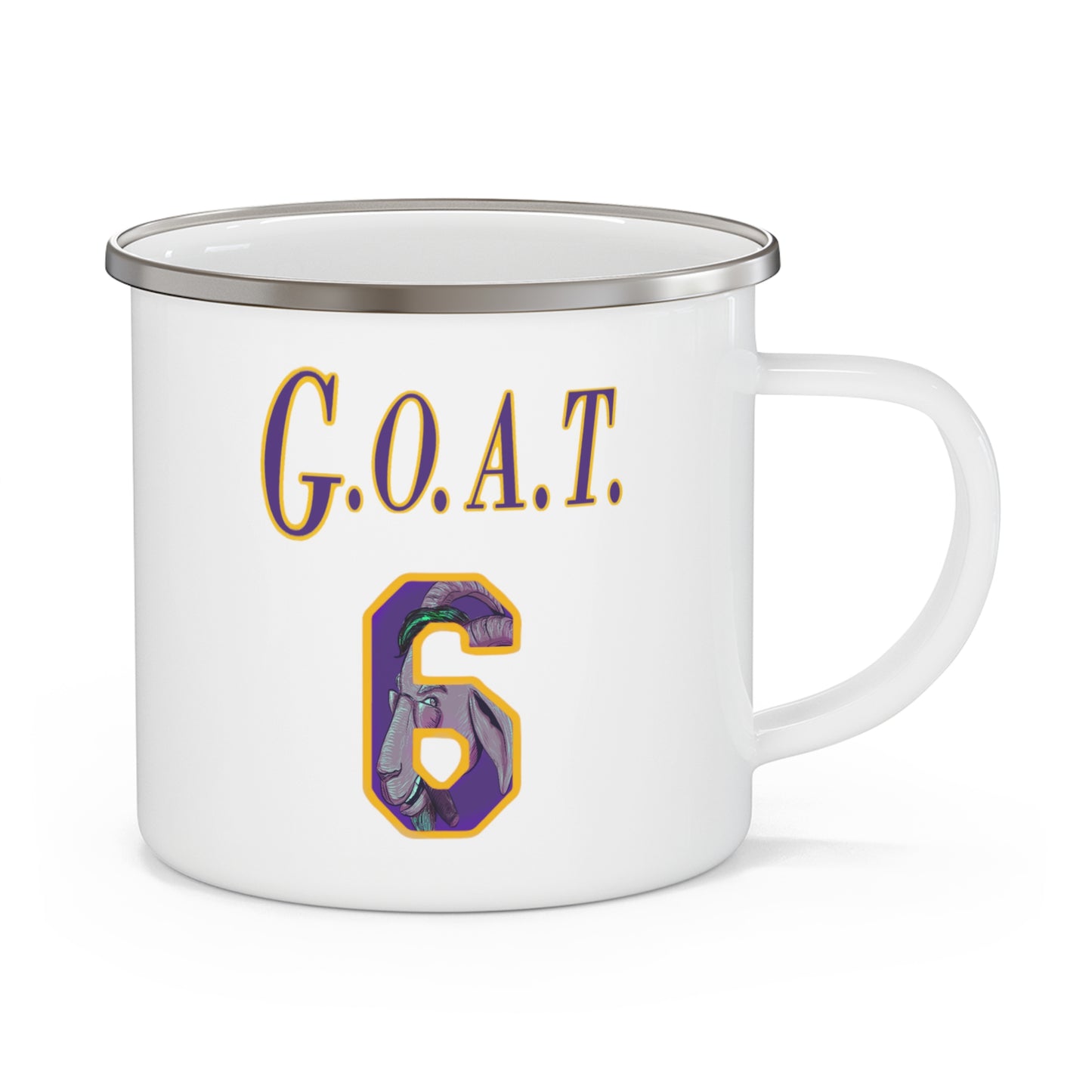 GOAT 6 | Los Angeles Basketball G.O.A.T. 12oz Enamel Mug