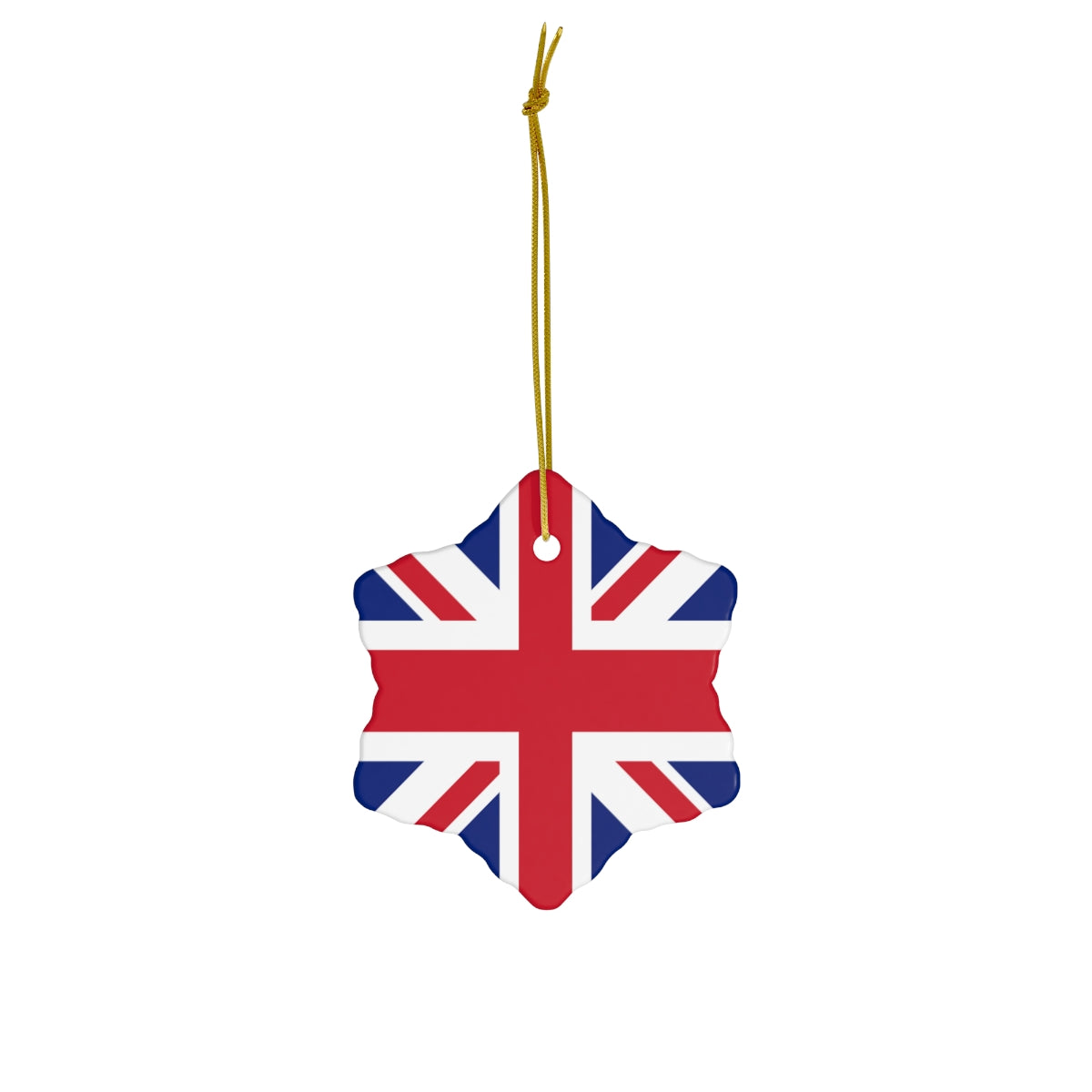 UK Flag British Ceramic Ornaments | United Kingdom Happy Christmas Tree