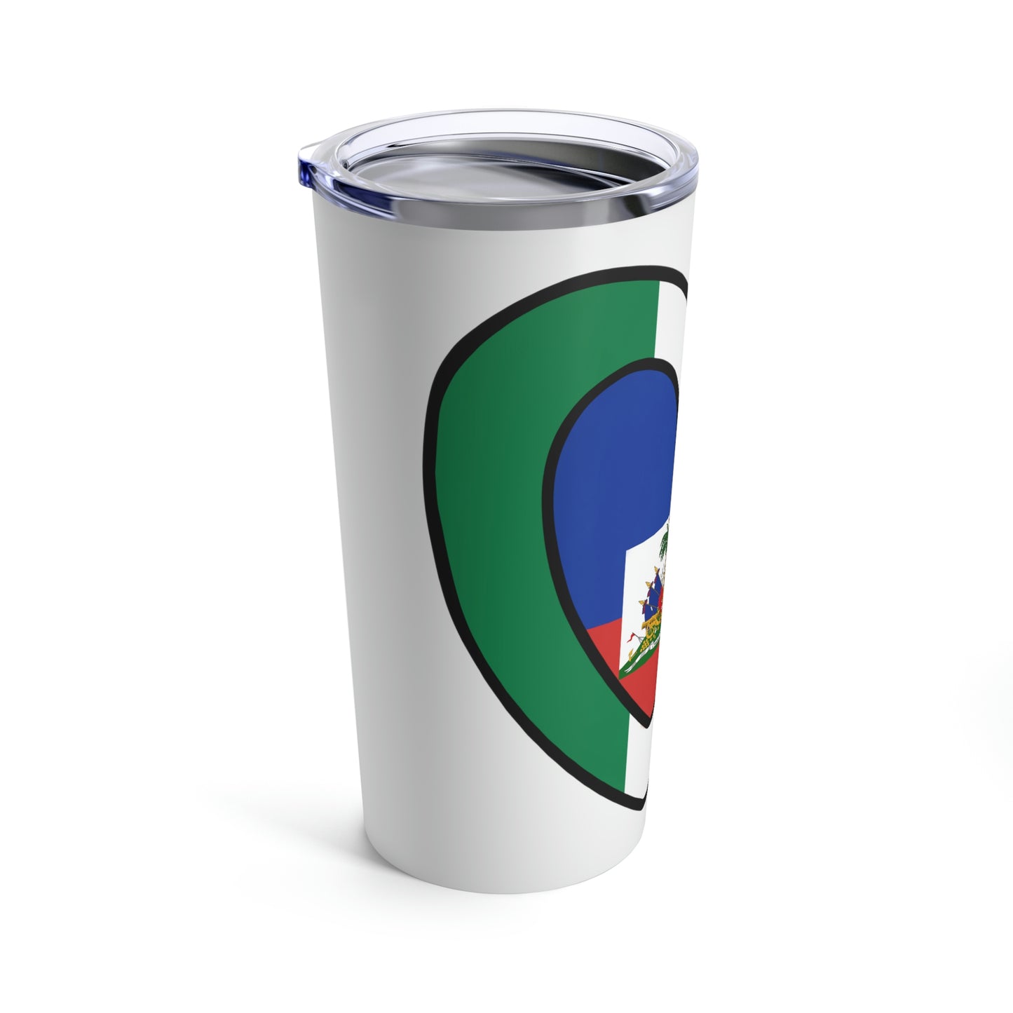 Nigerian Haitian Flag Heart Valentines Day Gift Nigeria Haiti  Tumbler 20oz