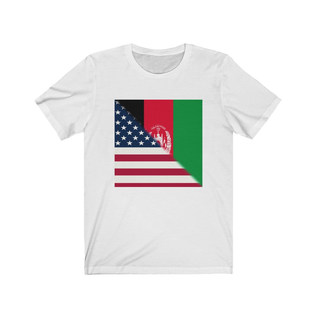 Afghanistan USA Flag T-Shirt | Afghan American Men Women Clothing