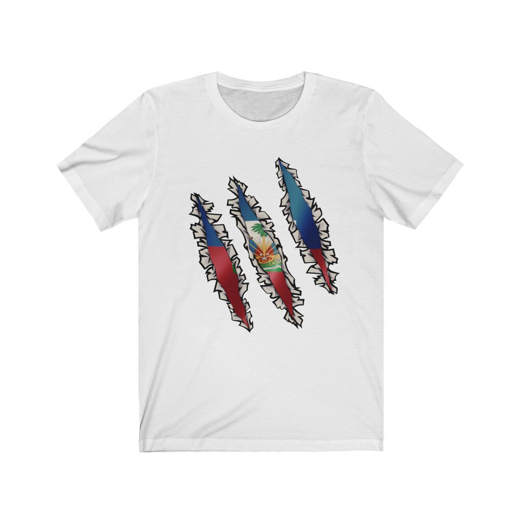 Slashed Haitian Flag Shirt | Haiti Tee Men Women Clothing