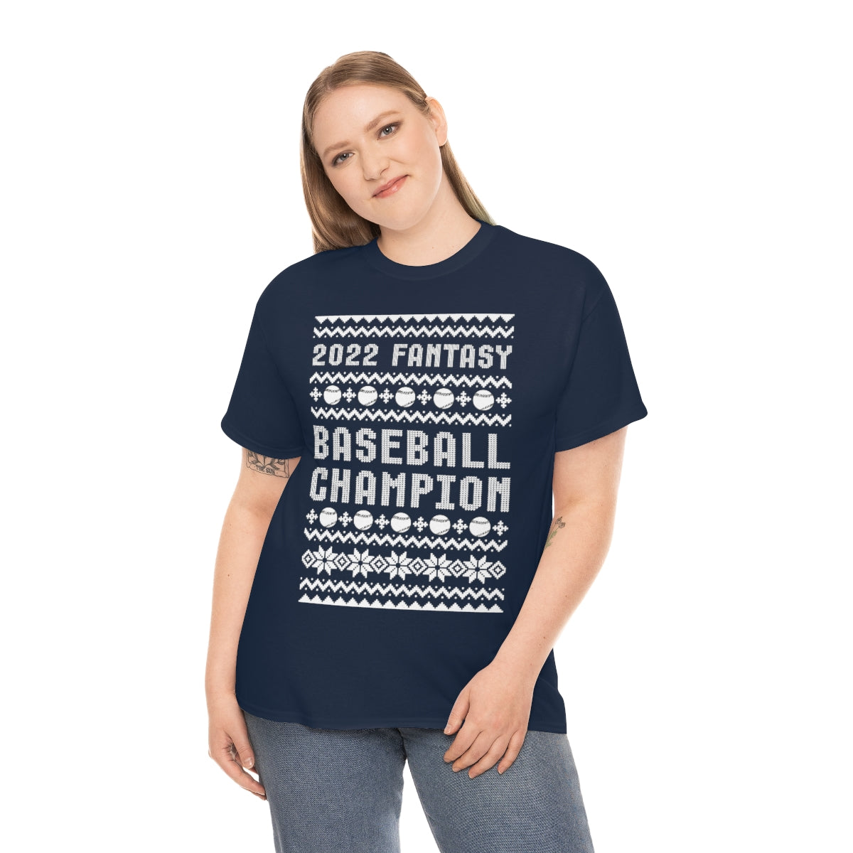 Fantasy Baseball Champion 2022 Ugly Christmas Tee Shirt | Unisex Champ T-Shirt