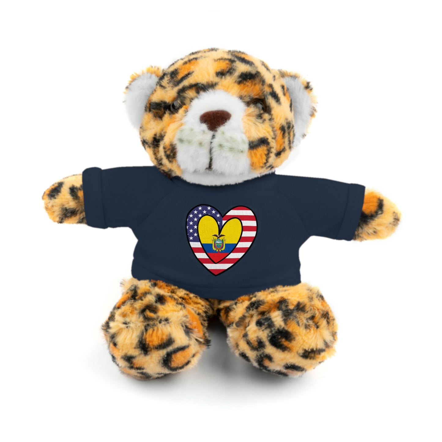 Ecuadorian American Valentines Day Gift Stuffed Animal | Ecuador USA Flag Toy