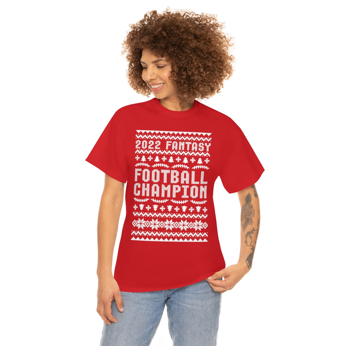 Fantasy Football Champion 2022 Ugly Christmas Tee Shirt | Unisex Champ T-Shirt