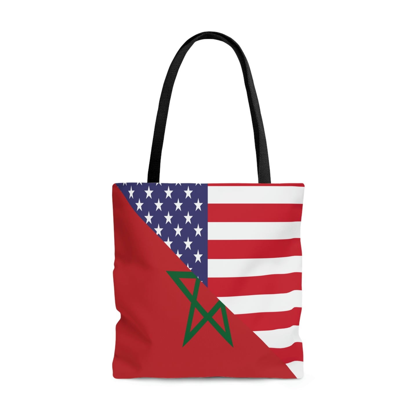 Moroccan American Flag Morocco USA Tote Bag | Shoulder Bag