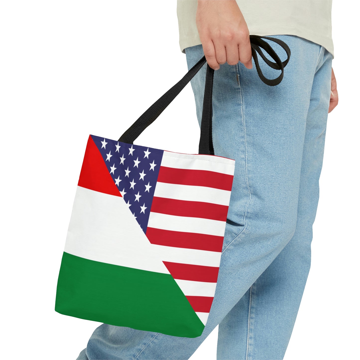 Hungarian American Flag Hungary USA Tote Bag | Shoulder Bag