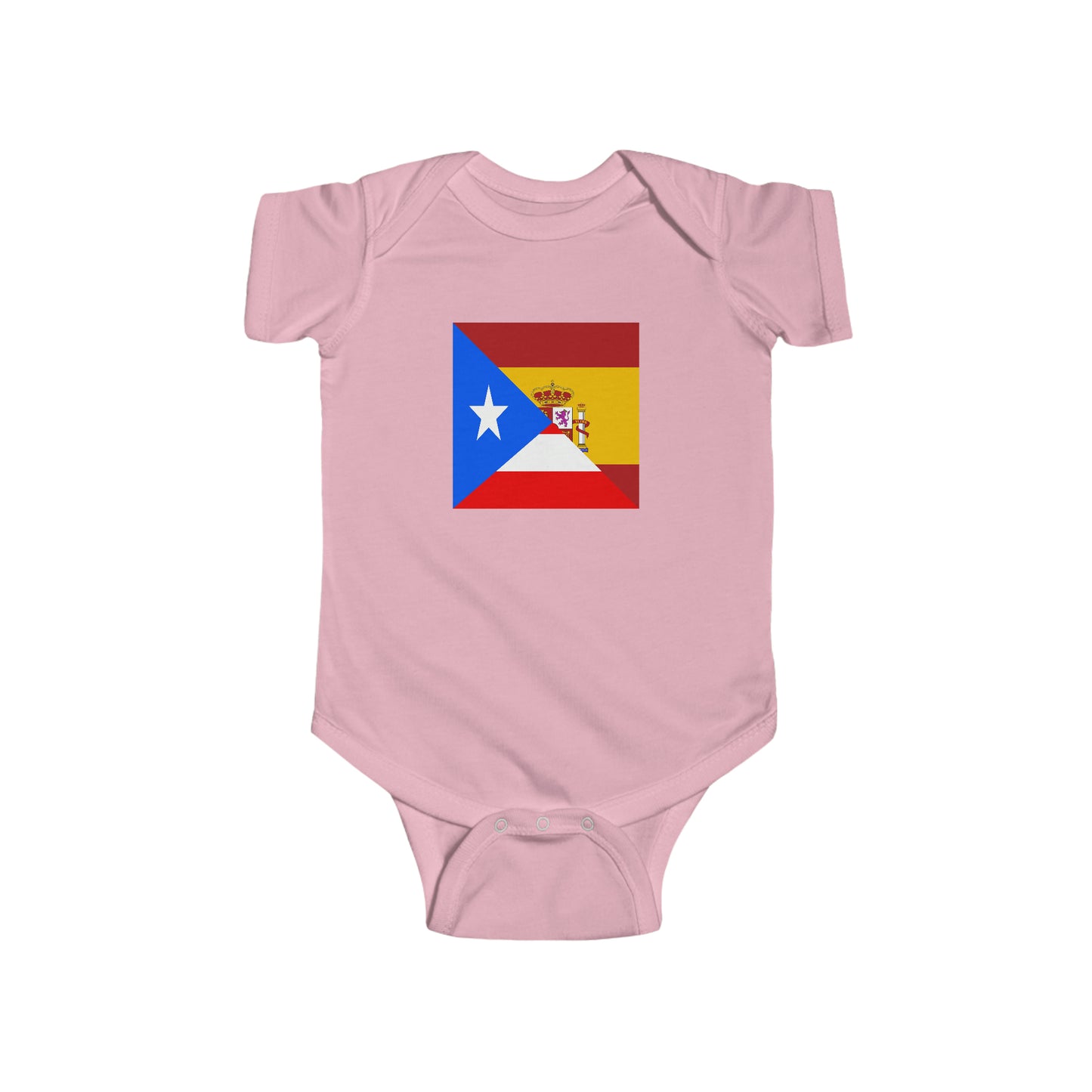 Puerto Rican Spanish Flag Baby Bodysuit | Spain Boricua Baby Girl Boy