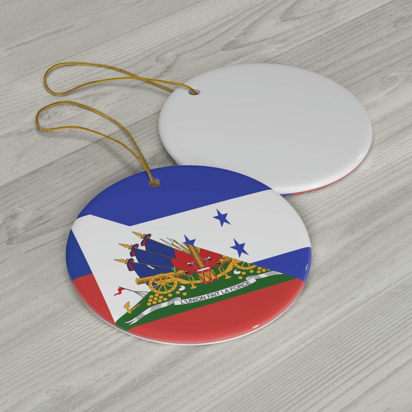 Haitian Honduran Flag Ceramic Ornaments | Haiti Honduras Christmas Tree