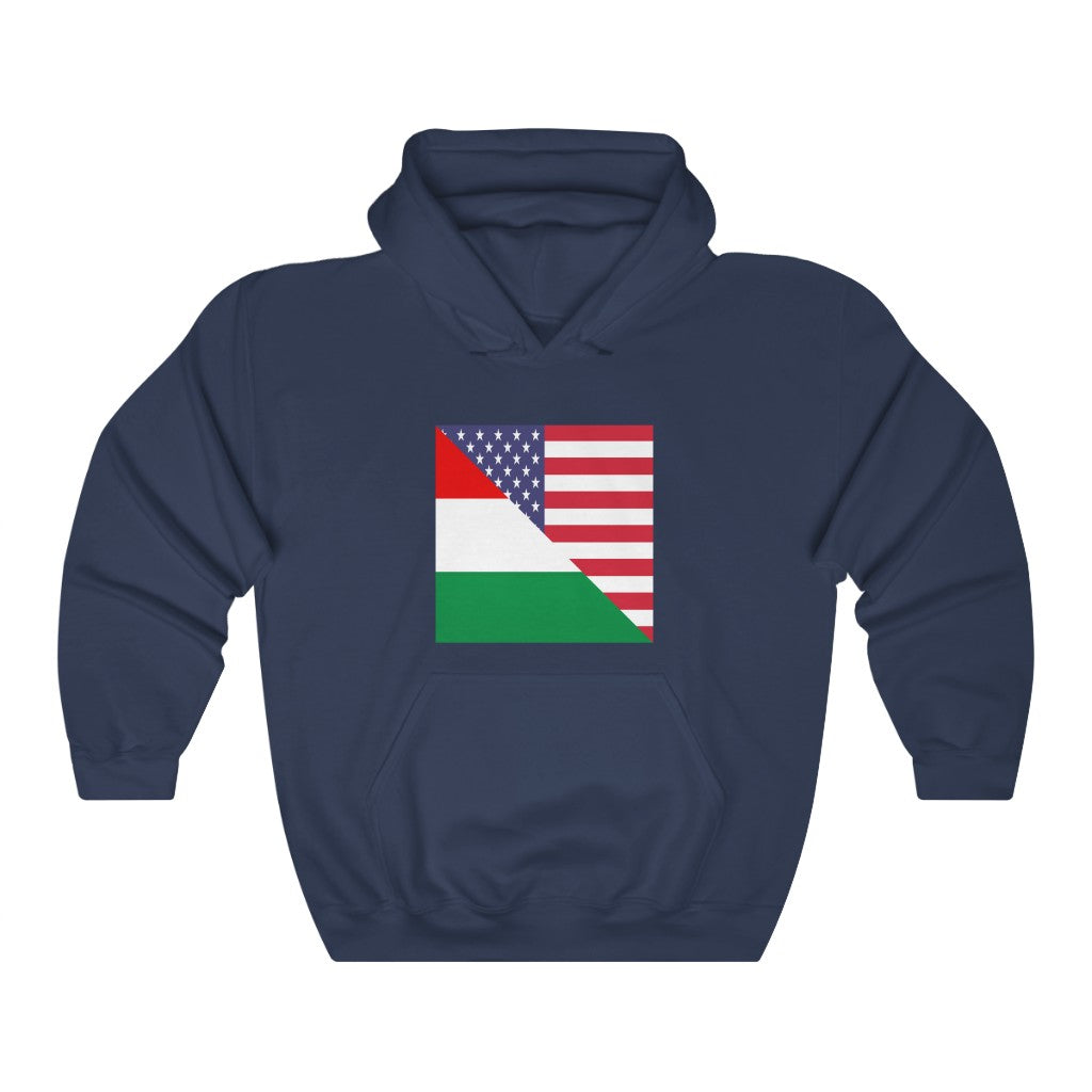 Hungarian American Flag Hoodie | Unisex Hungary USA Men Women Pullover