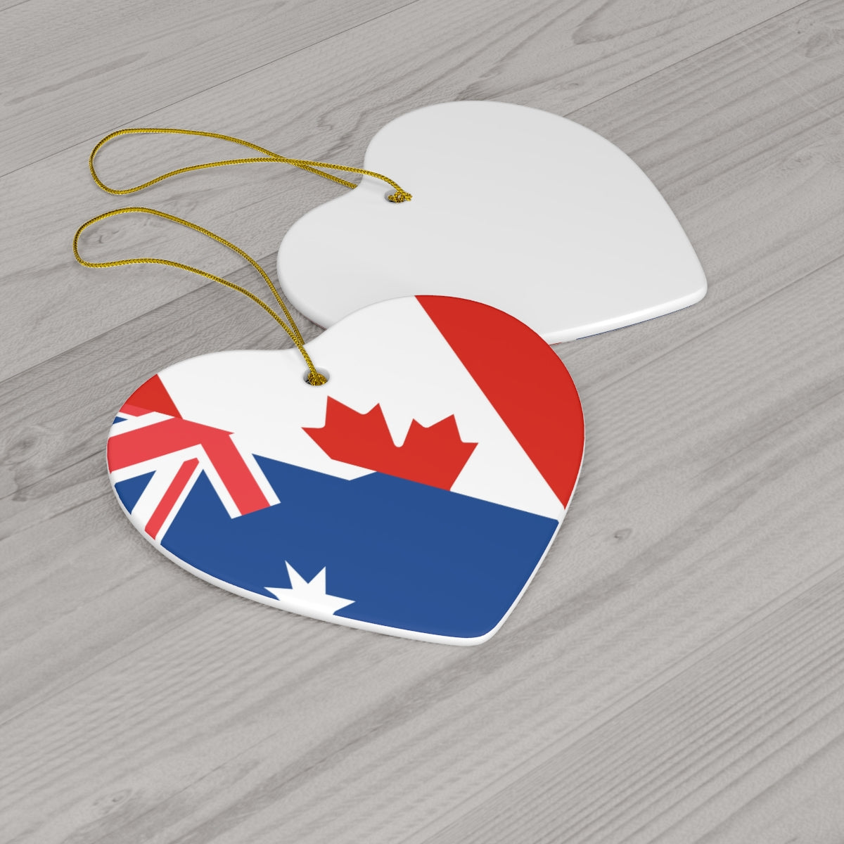 Australian Canadian Flag Ceramic Ornaments | Australia Canada Holiday Christmas Tree