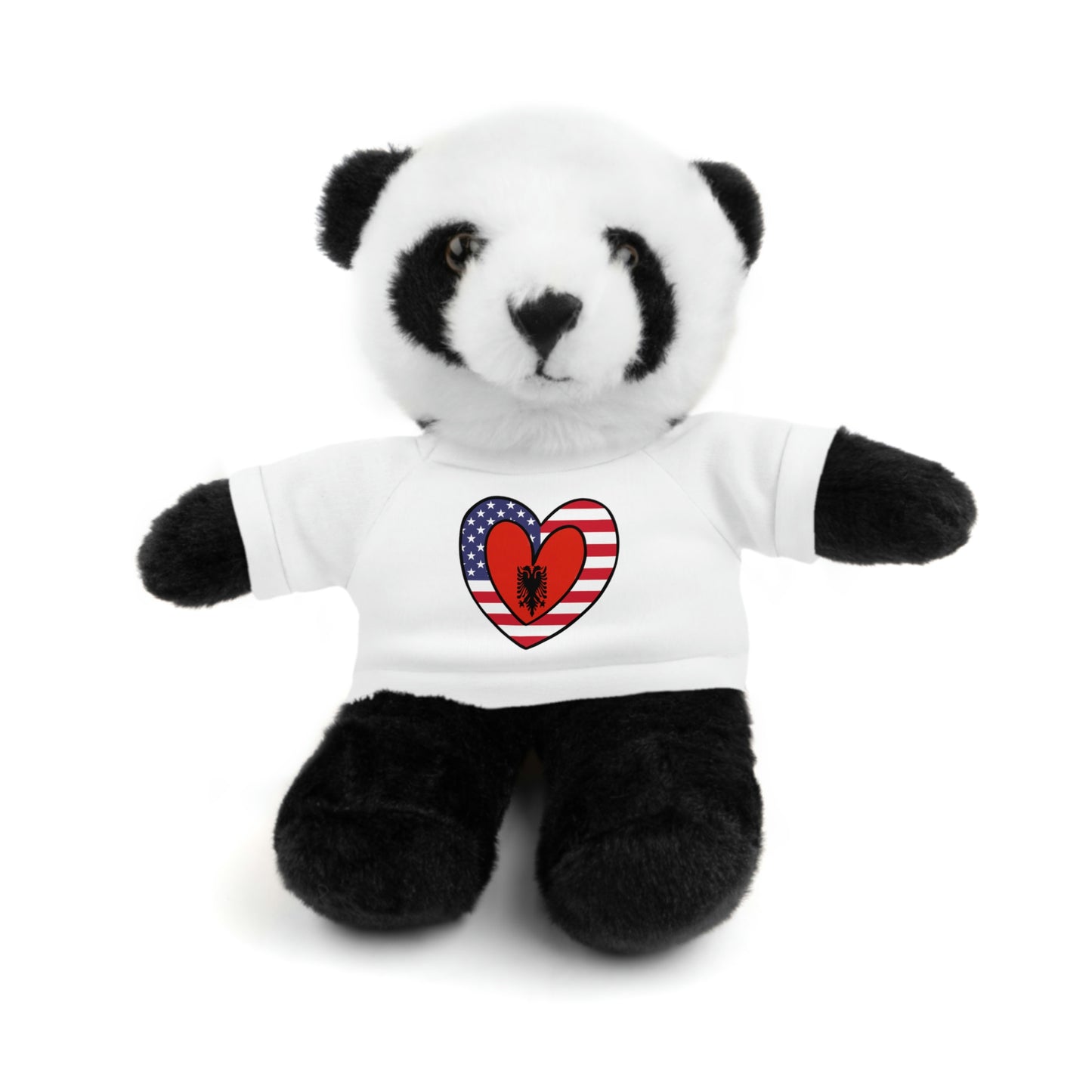 Albanian American Valentines Day Gift Stuffed Animal | Albania USA Flag Toy
