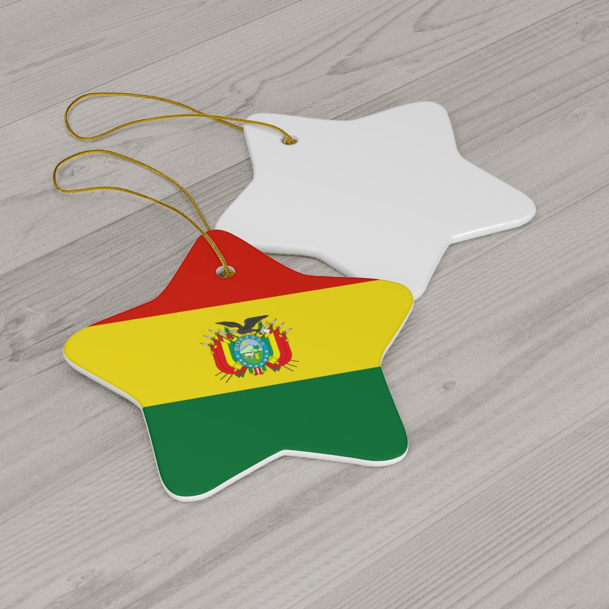 Bolivia Flag Ceramic Ornaments | Bolivian Christmas Tree