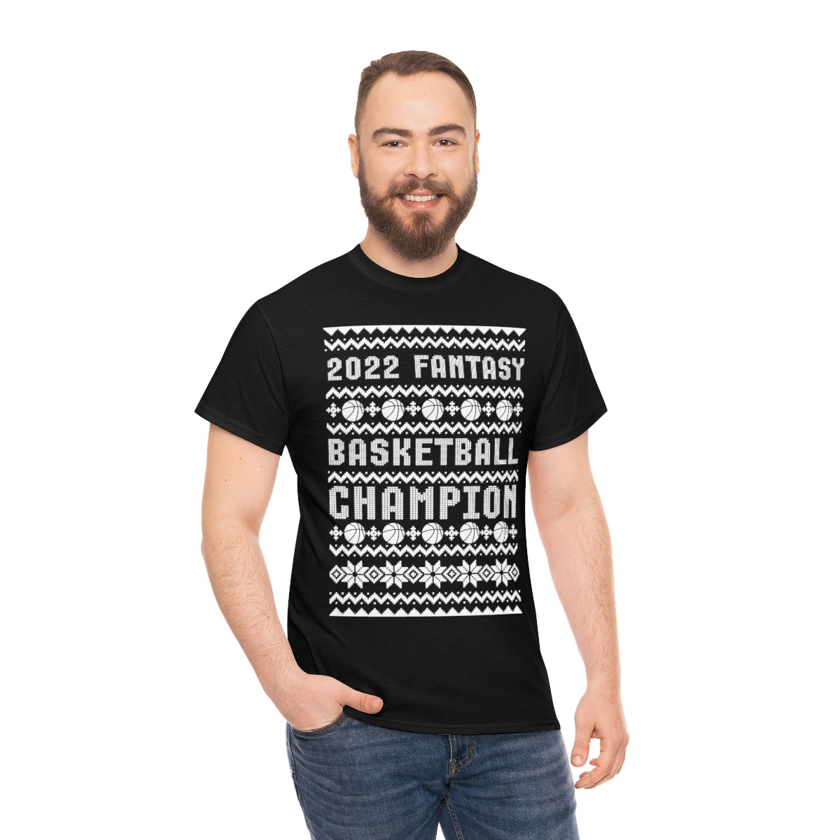 Fantasy Basketball Champion 2022 Ugly Christmas Tee Shirt | Unisex Champ T-Shirt