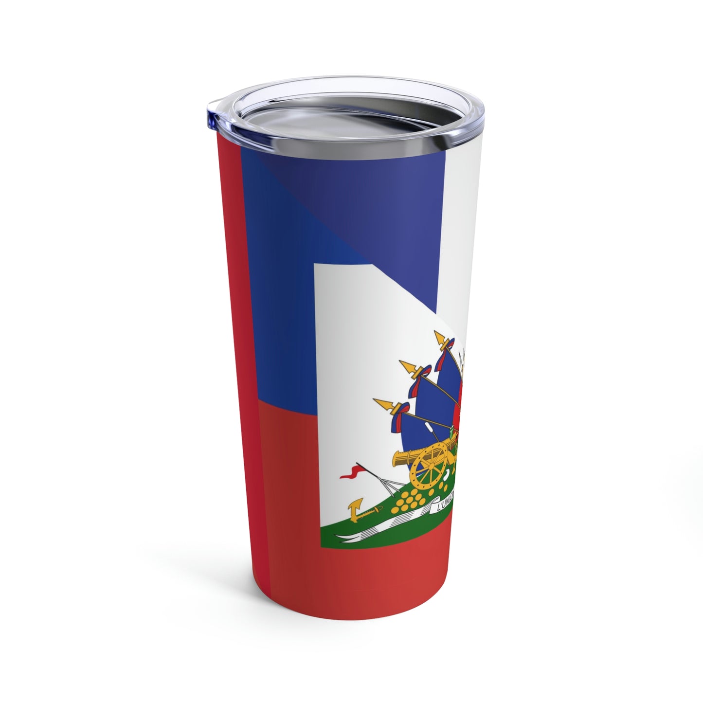 Haitian French Flag Half Haiti France Tumbler 20oz Beverage Container