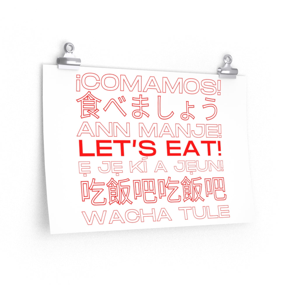 Let’s Eat Premium Matte horizontal posters