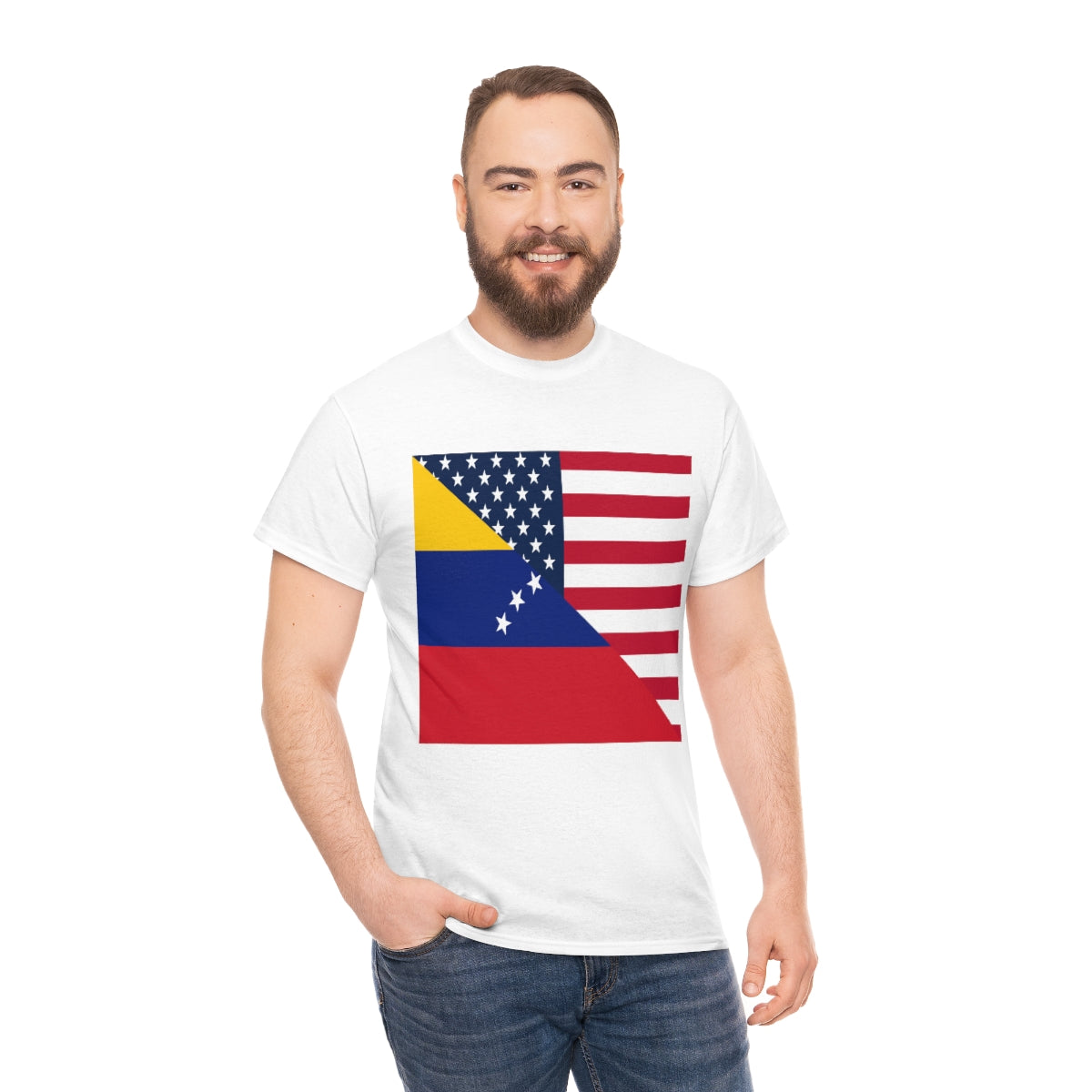 Venezuela American Flag Half Venezuelan USA T-Shirt | Unisex Tee Shirt