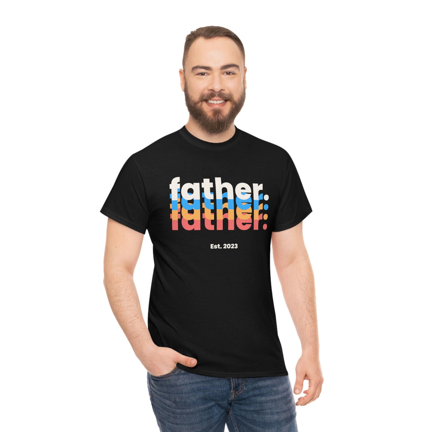 Father Est 2023 Fathers Day Gift for Dad T-Shirt | Unisex Tee Shirt