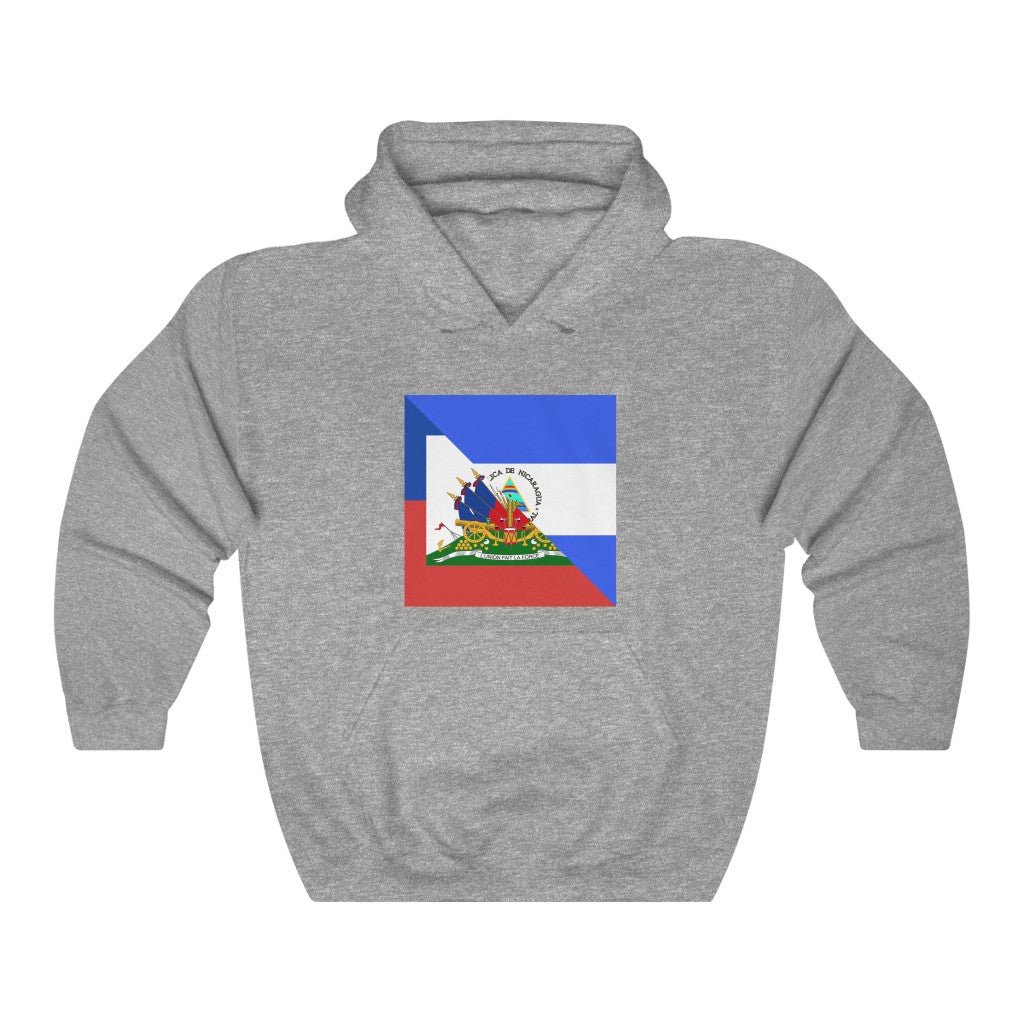 Haiti - Nicaragua Flag Hoodie | Half Haitian Nicaraguan Men Women Pullover