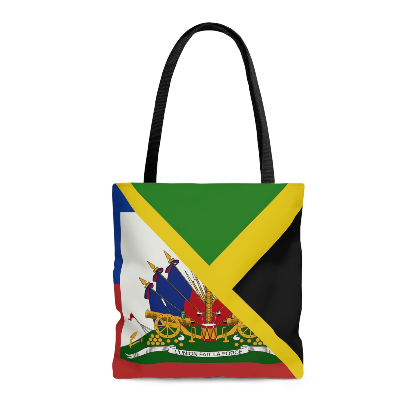 Haitian Jamaican Flag | Half Jamaica Haiti Tote Bag | Shoulder Bag