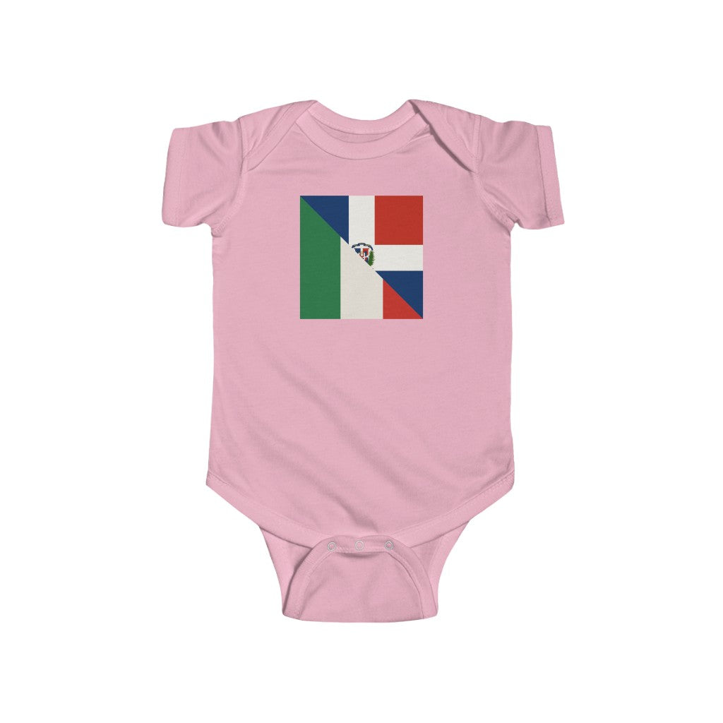 Half Dr Dominican Republic Italian Flag Baby Bodysuit | Boy Girl