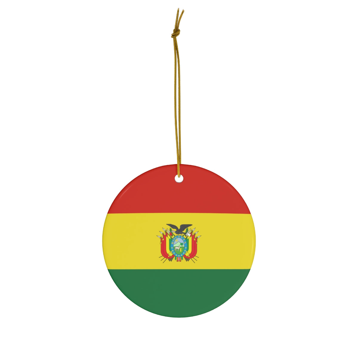 Bolivia Flag Ceramic Ornaments | Bolivian Christmas Tree