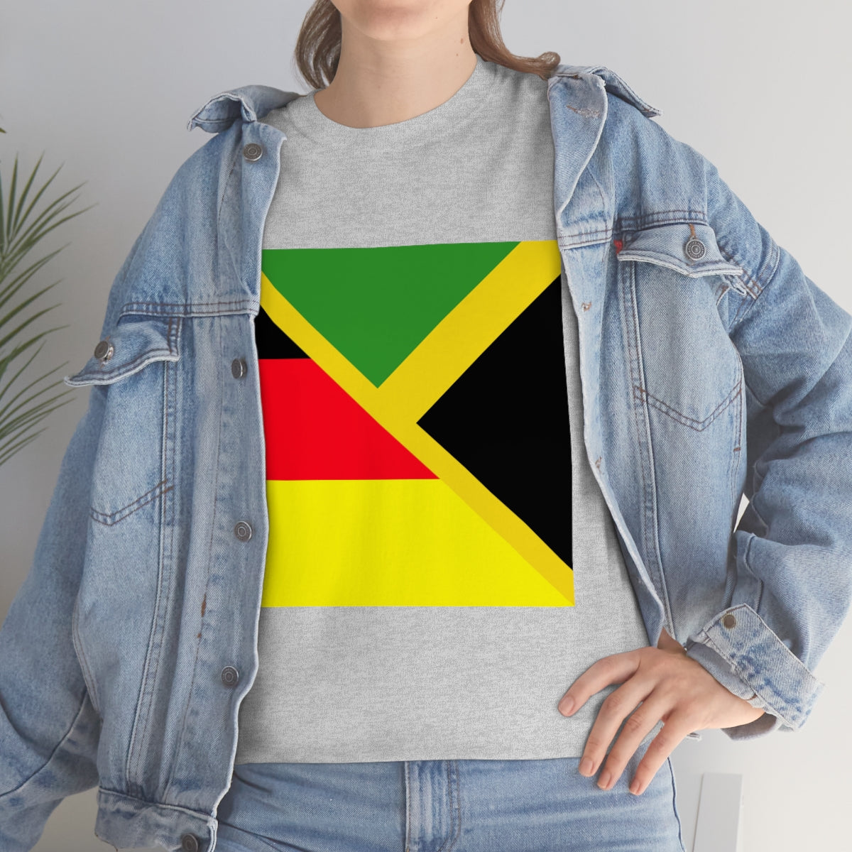 Jamaican German Flag Half Jamaica Germany T-Shirt | Unisex Tee Shirt