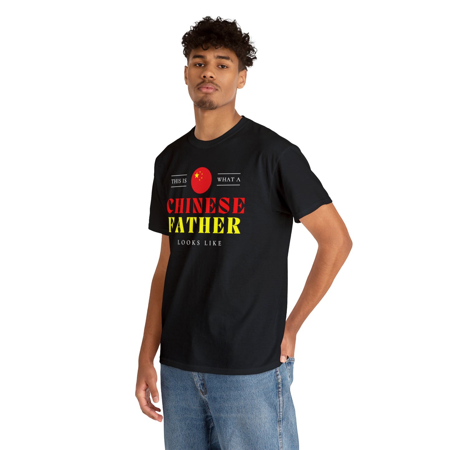 Chinese Father Looks Like China Flag Fathers Day T-Shirt | Unisex Tee Shirt