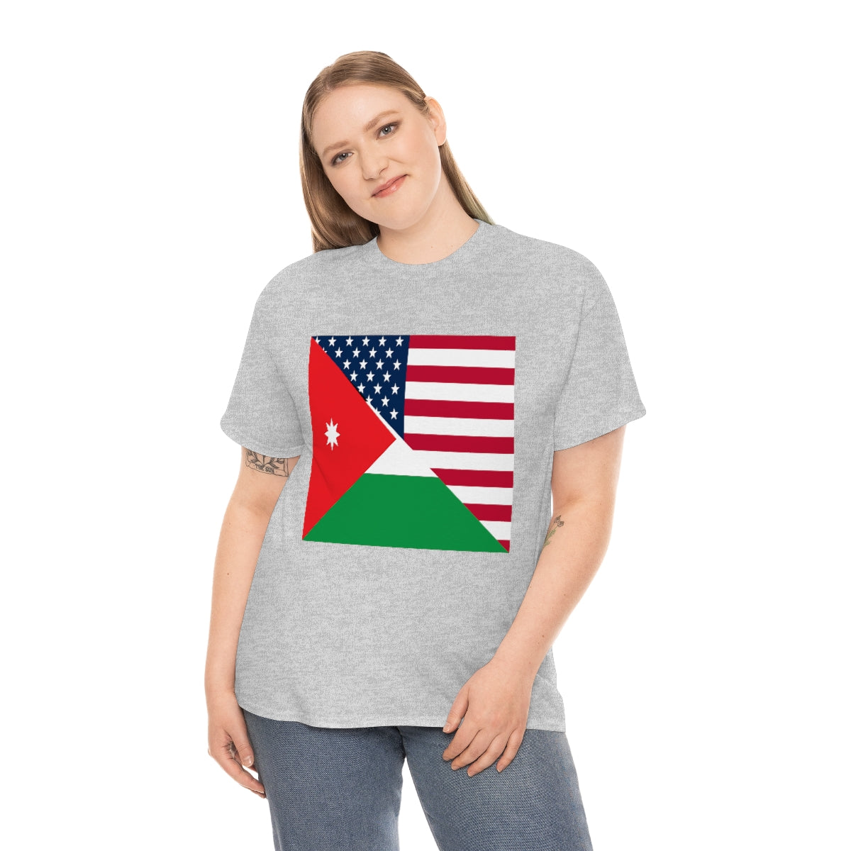 Jordan American Flag Half Jordanian USA T-Shirt | Unisex Tee Shirt