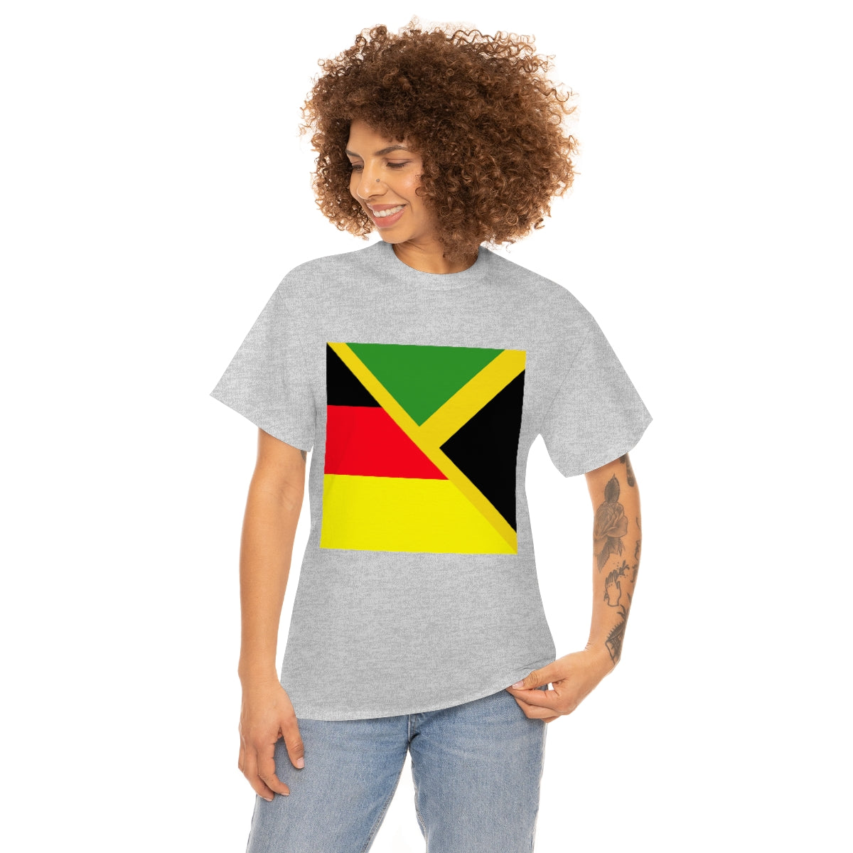 Jamaican German Flag Half Jamaica Germany T-Shirt | Unisex Tee Shirt