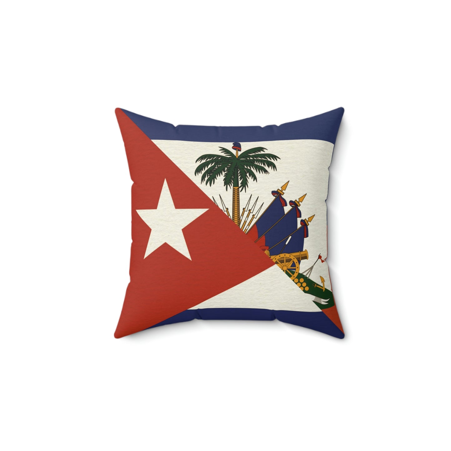 Haiti Cuba Flag | Haitian Cuban Ayiti Cubano Spun Polyester Square Pillow