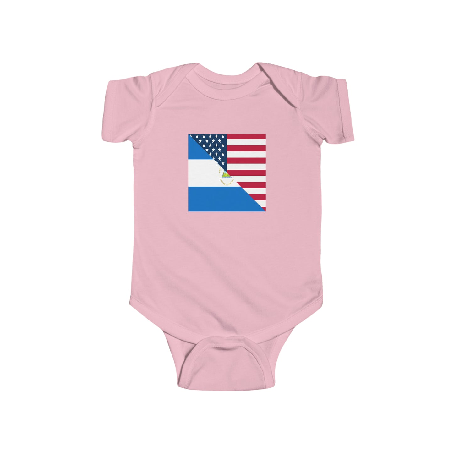 Nicaraguan American Flag Half Nicaragua USA Baby Bodysuit | Newborn Boy Girl