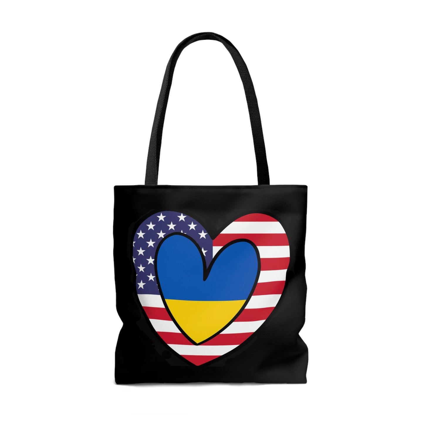 American Ukrainian Flag Inner Heart USA Ukraine  Tote Bag | Shoulder Bag