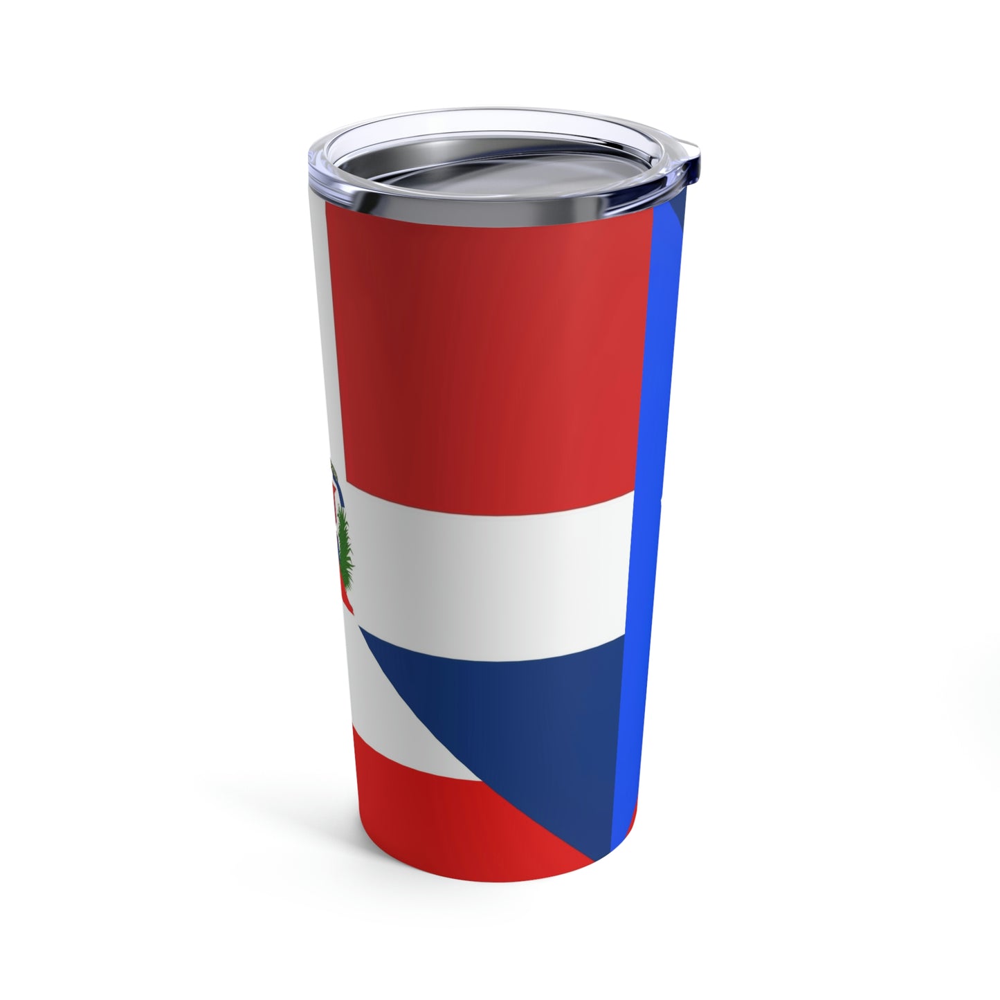 Puerto Rican Dominican Republic Flag Half PR DR Tumbler 20oz