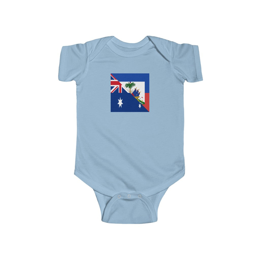 Haitian Australian Flag Baby Bodysuit | Australia Haiti Baby Boy Girl